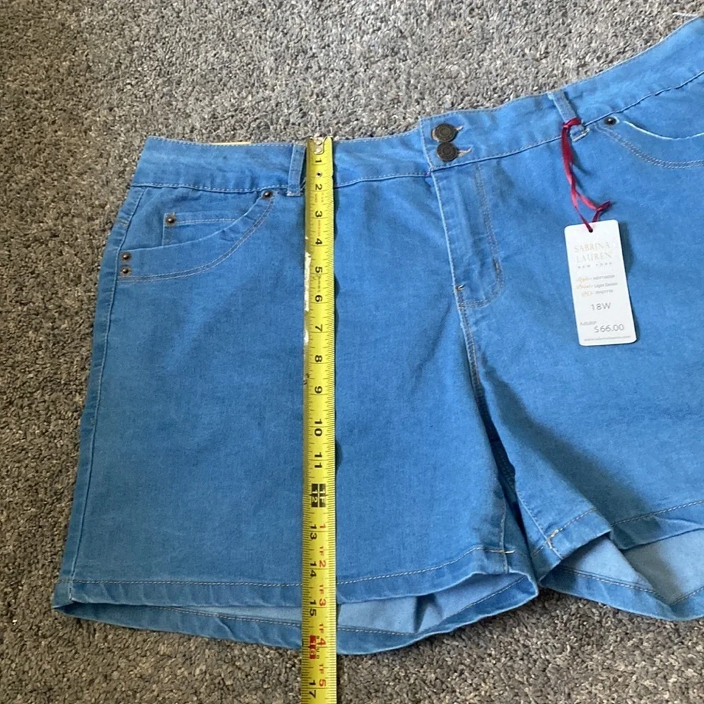Sabrina Lauren light denim shorts